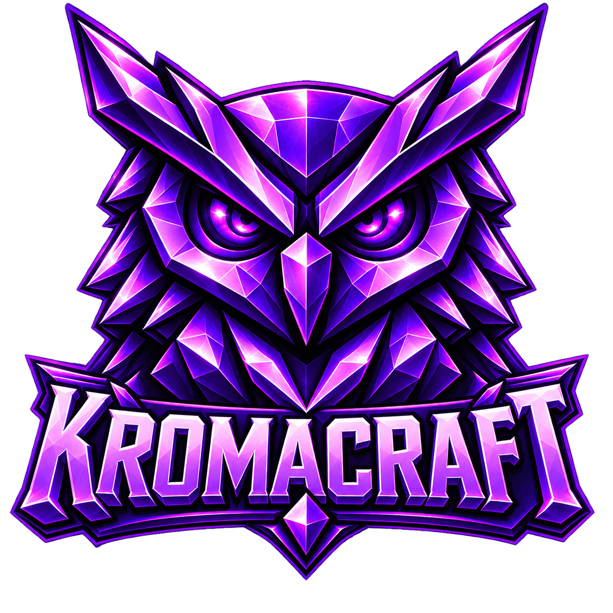 KromaCraft mor baykuş logosu
